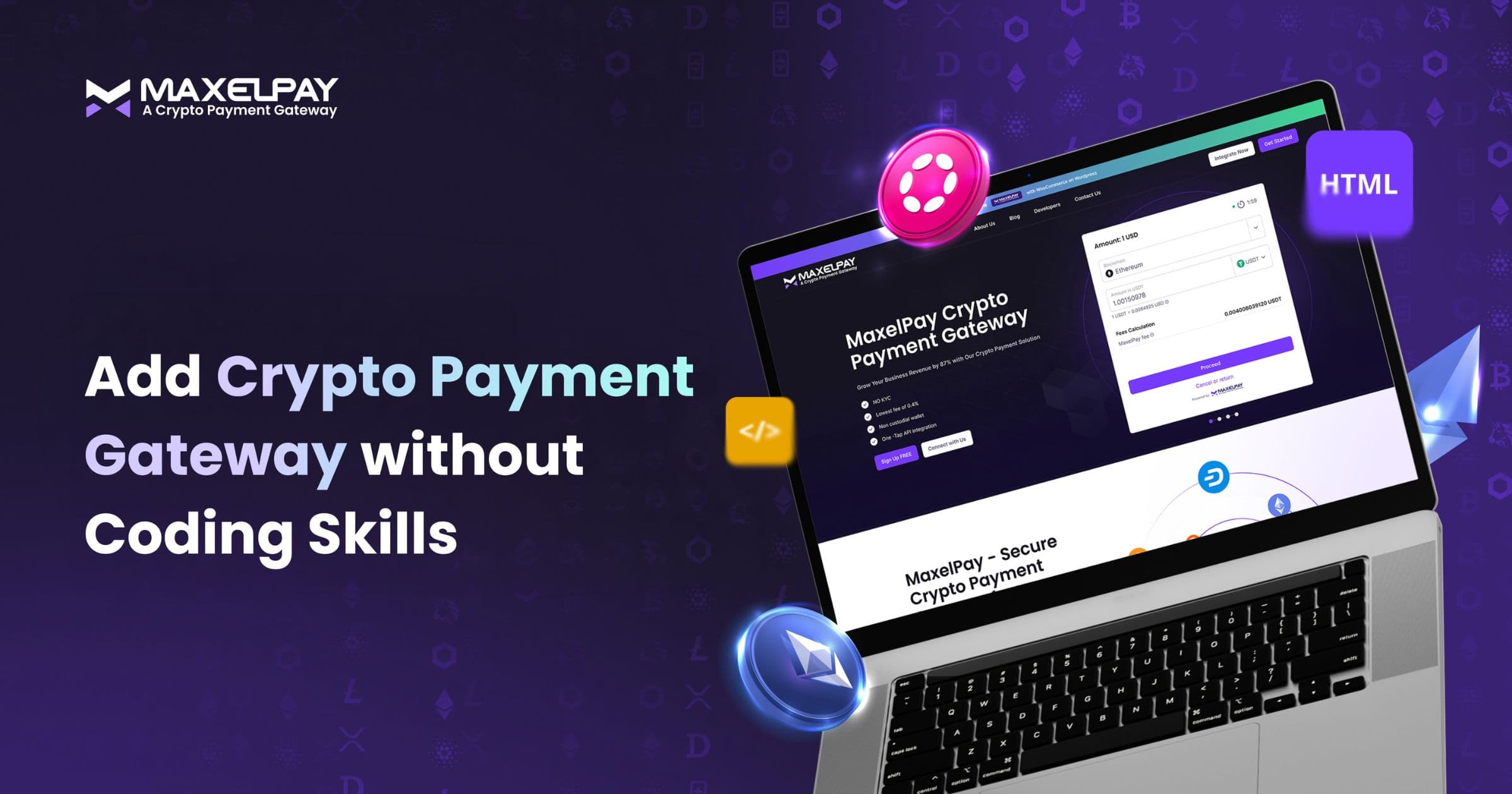 How to Accept Payments in Crypto with MaxelPay without Coding Skills